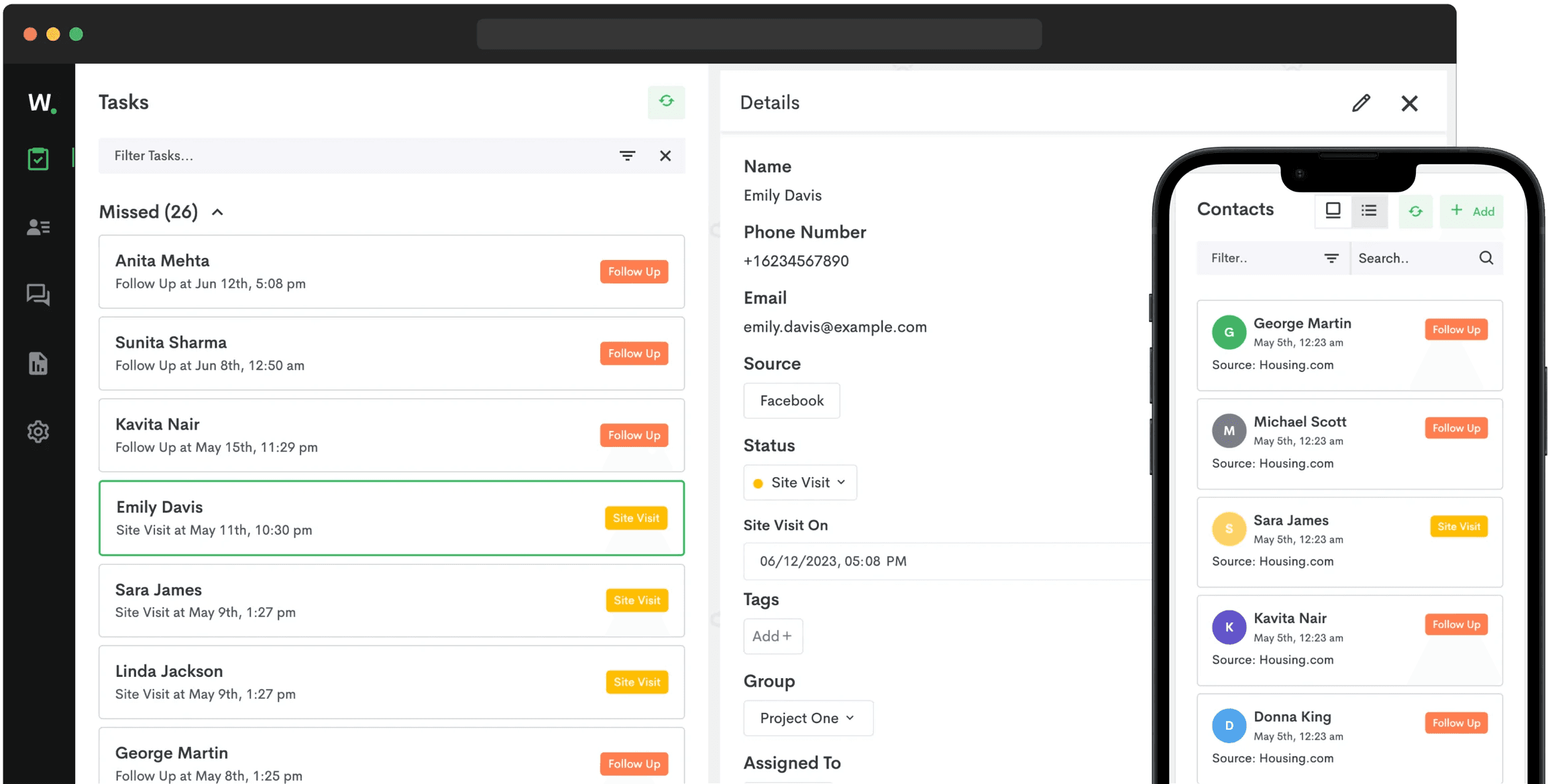 Wylto CRM Dashboard